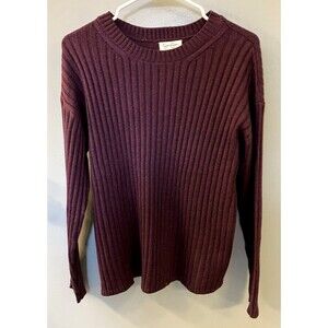 NWT Jessica Simpson Purple Crew Neck Soft Ribbed Sweater Size M